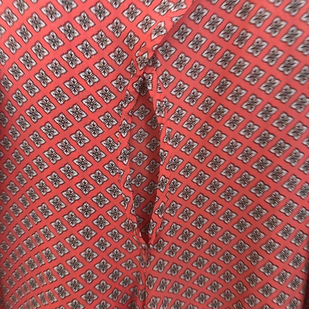 SWAK Women's Red patterned sleeveless dress.